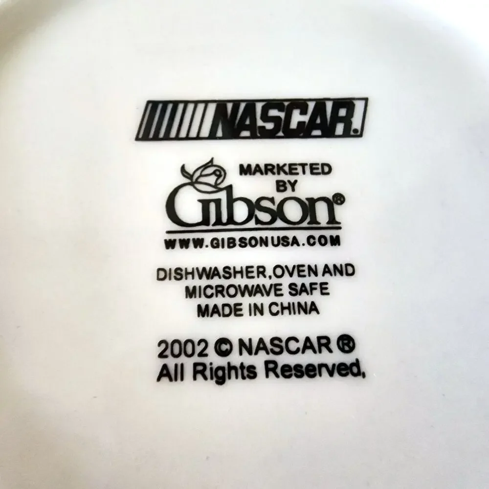 2 Gibson NASCAR Victory Rimmed Soup Bowls 9